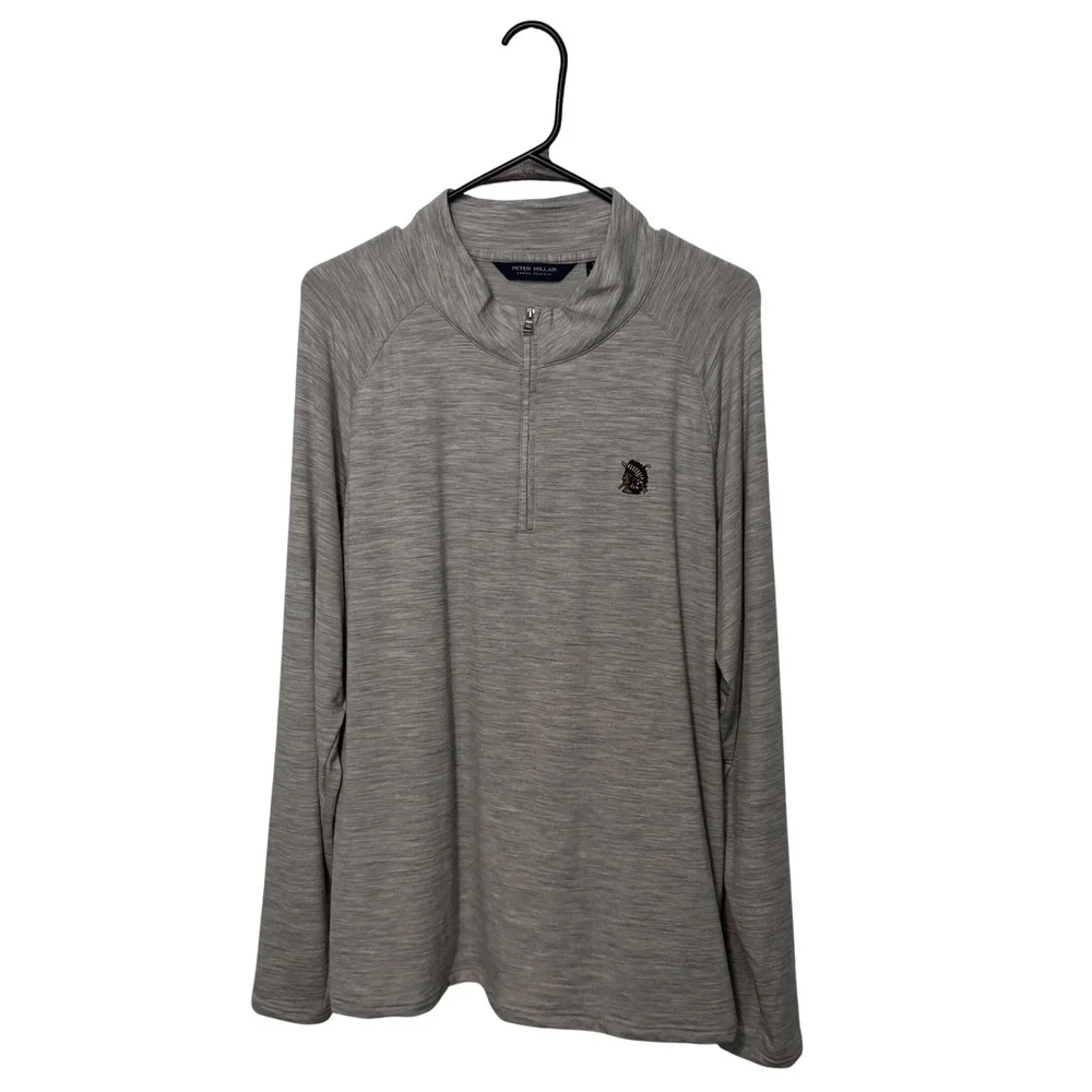 Peter Millar Shinnecock Hills Sweater Mens XL Gray Merino Wool Crown Crafted